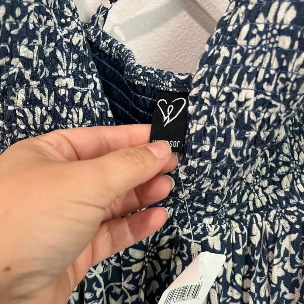 Windsor Blue & White Floral Maxi Dress Size Small - Picture 8 of 12